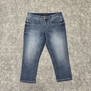 Seven7 Girlfriend Women's Cropped Jeans Size 6 Blue‎ Medium Wash Denim